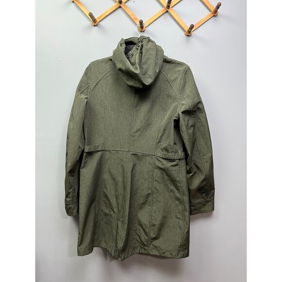 NAUTICA Hooded Jacket Womens medium green Water Resistant coat - Picture 2 of 5